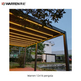 Warren 12x16 Metal Pergola with Aluminum Alloy Waterproof Roof